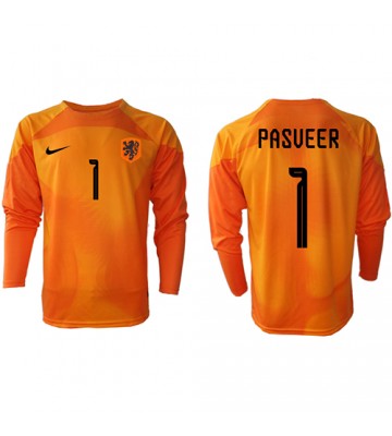 Netherlands Remko Pasveer #1 Goalkeeper Replica Away Stadium Shirt World Cup 2022 Long Sleeve